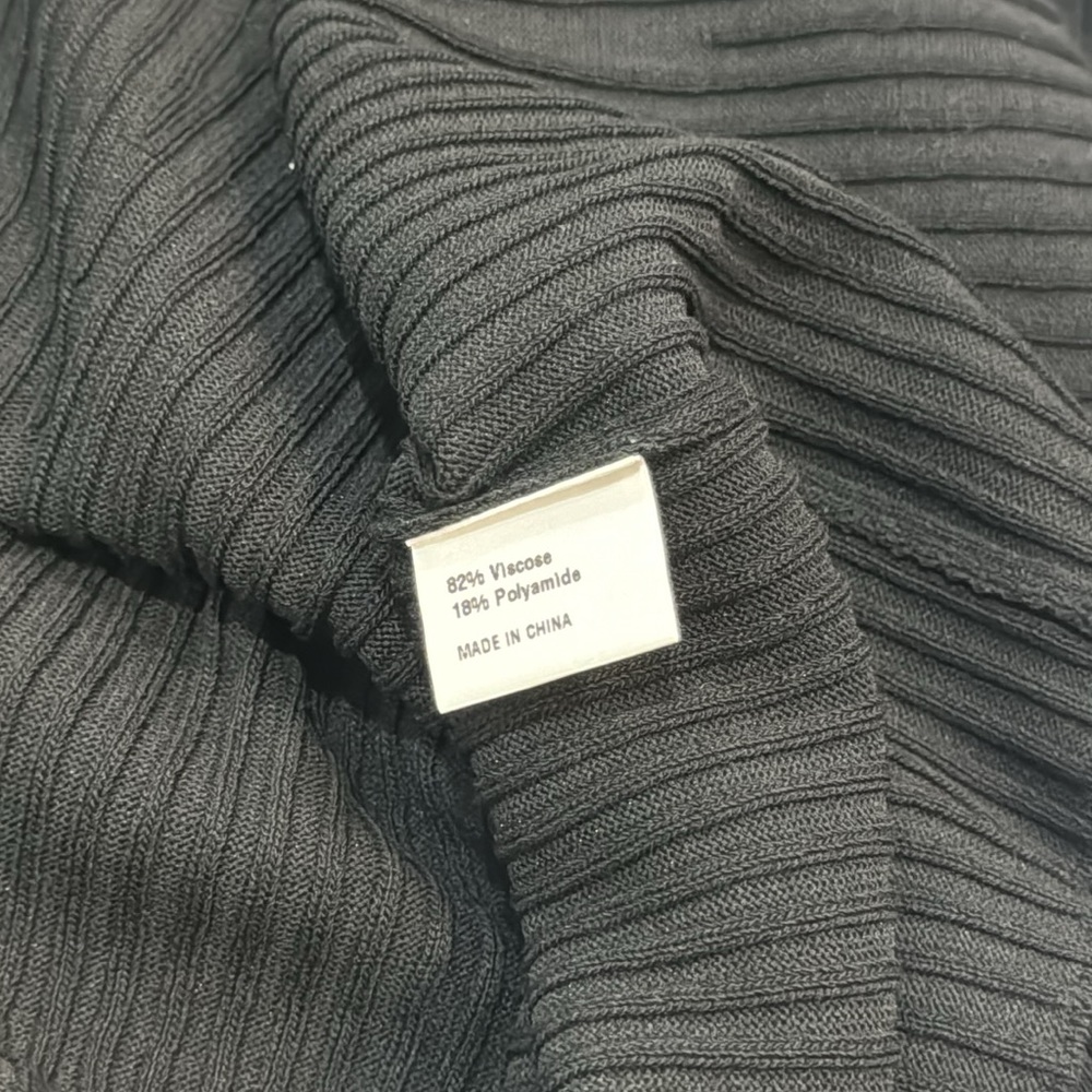 Women’s Long Black Collar Buttoned Down Ribbed Sweater Bodycon Maxi Dress Medium - Picture 8 of 14